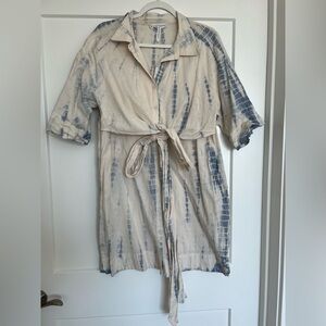 Apiece Apart cotton linen tie dye shibori dress